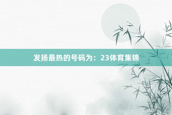 发扬最热的号码为：23体育集锦