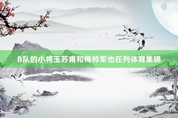 B队的小将玉苏甫和梅帅军也在列体育集锦