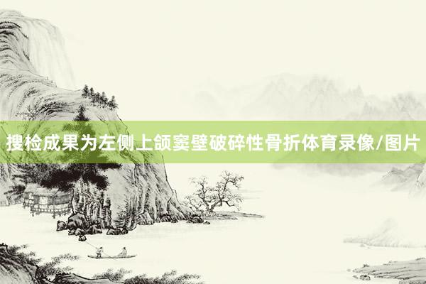 搜检成果为左侧上颌窦壁破碎性骨折体育录像/图片