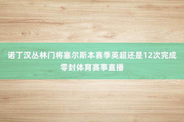 诺丁汉丛林门将塞尔斯本赛季英超还是12次完成零封体育赛事直播
