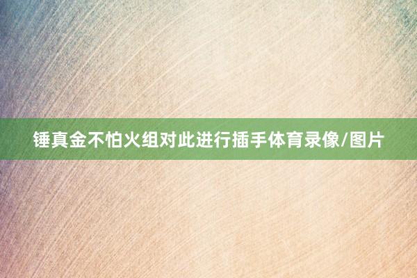 锤真金不怕火组对此进行插手体育录像/图片