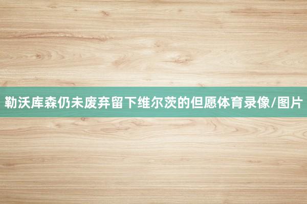 勒沃库森仍未废弃留下维尔茨的但愿体育录像/图片