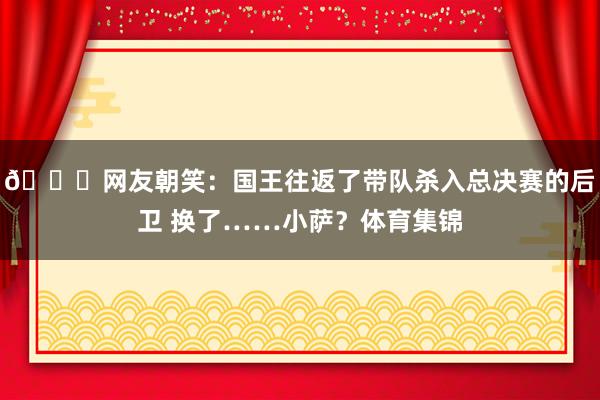 😕网友朝笑：国王往返了带队杀入总决赛的后卫 换了……小萨？体育集锦