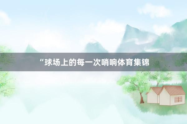 “球场上的每一次哨响体育集锦
