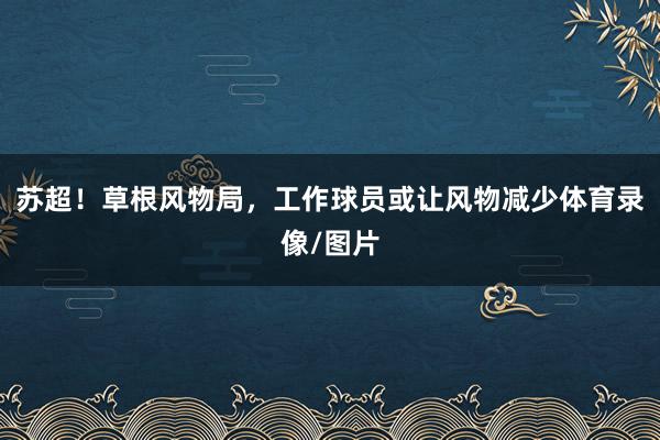 苏超！草根风物局，工作球员或让风物减少体育录像/图片