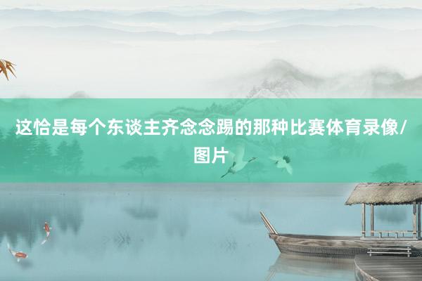 这恰是每个东谈主齐念念踢的那种比赛体育录像/图片