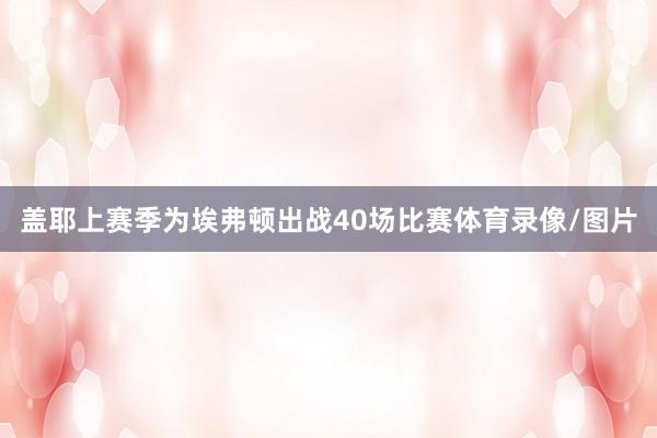 盖耶上赛季为埃弗顿出战40场比赛体育录像/图片