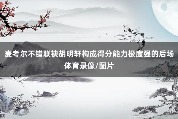 麦考尔不错联袂胡明轩构成得分能力极度强的后场体育录像/图片
