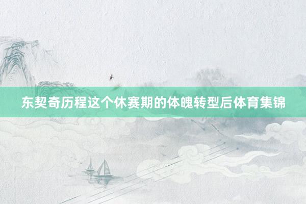 东契奇历程这个休赛期的体魄转型后体育集锦