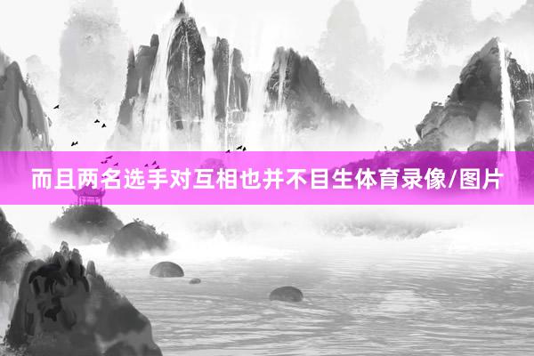 而且两名选手对互相也并不目生体育录像/图片