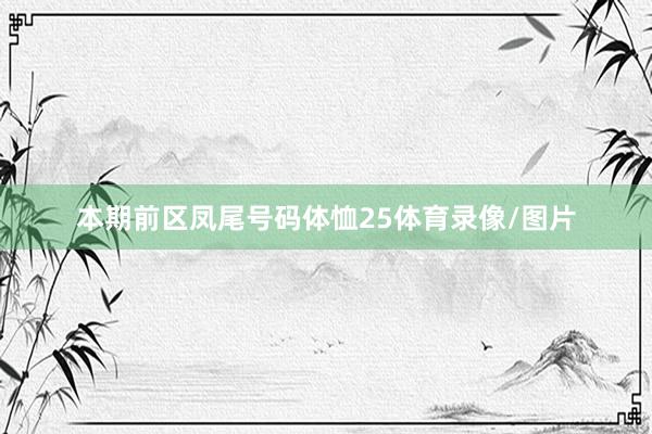 本期前区凤尾号码体恤25体育录像/图片