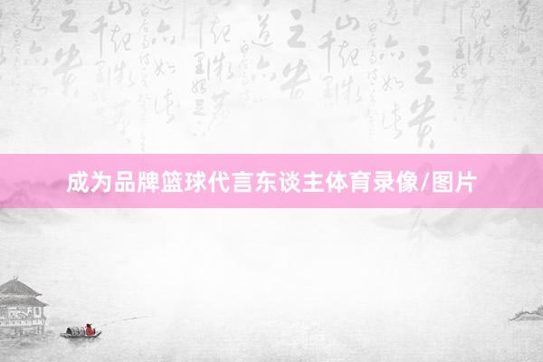 成为品牌篮球代言东谈主体育录像/图片