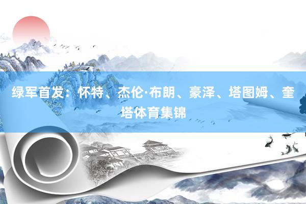 绿军首发：怀特、杰伦·布朗、豪泽、塔图姆、奎塔体育集锦