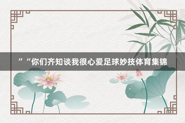 ”“你们齐知谈我很心爱足球妙技体育集锦
