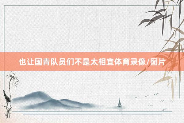 也让国青队员们不是太相宜体育录像/图片