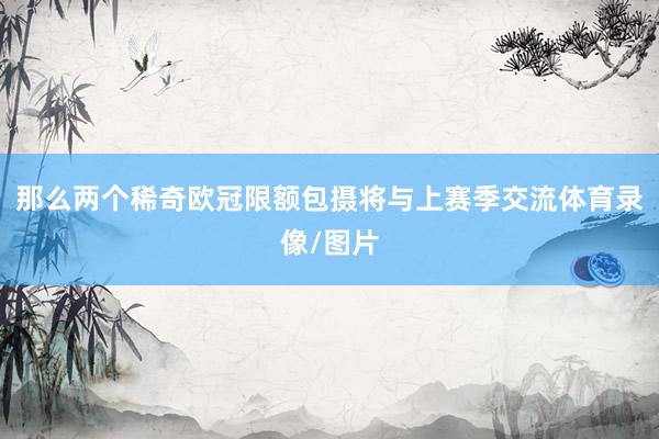 那么两个稀奇欧冠限额包摄将与上赛季交流体育录像/图片
