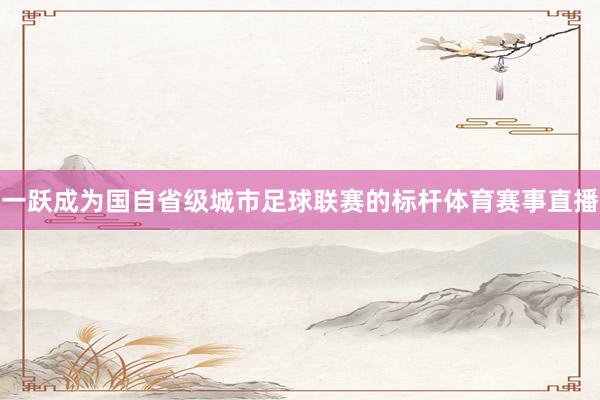 一跃成为国自省级城市足球联赛的标杆体育赛事直播